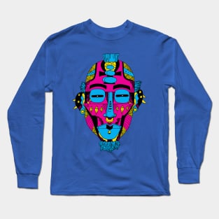 CMYK African Mask 5 Long Sleeve T-Shirt